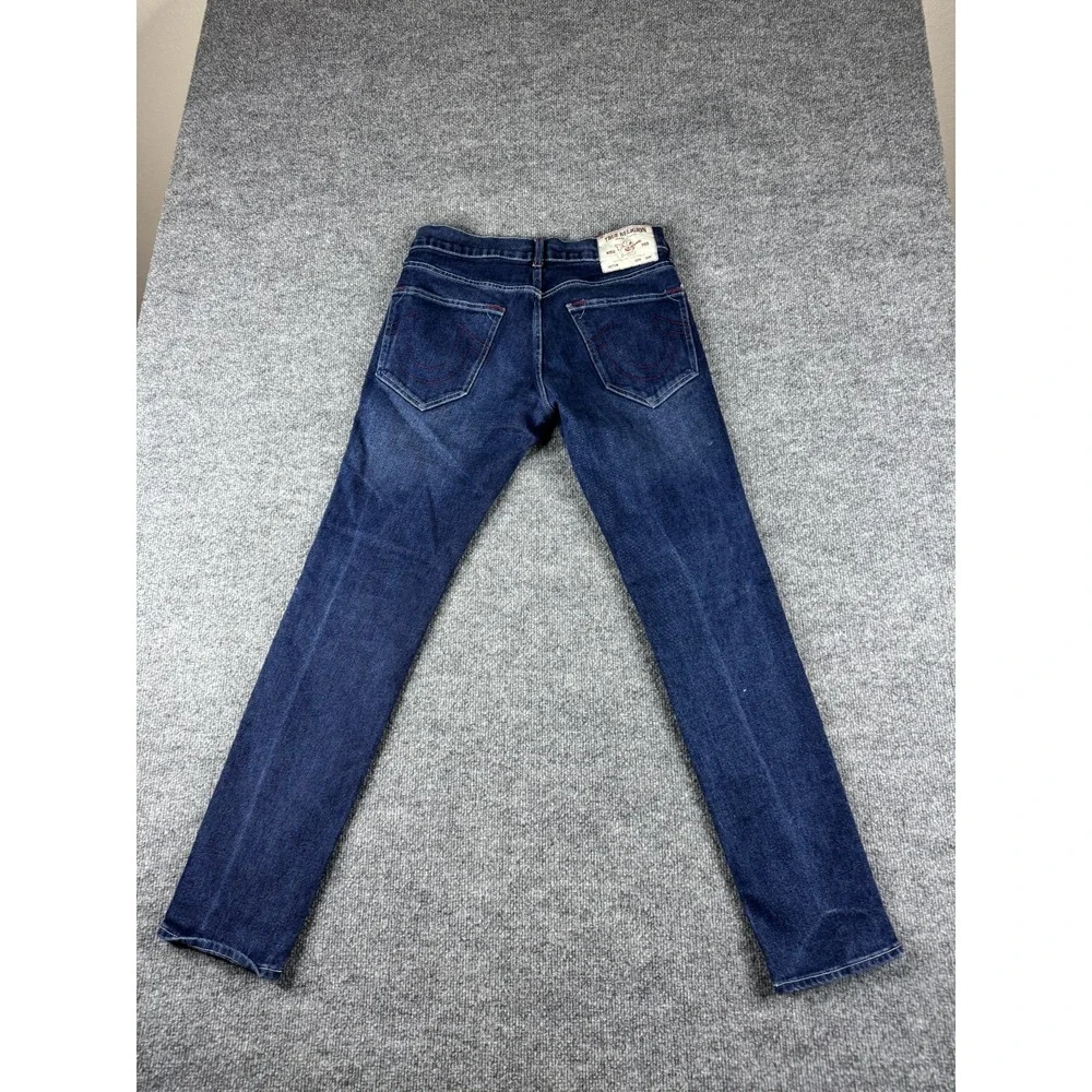 True Religion Rocco Relaxed Skinny Jeans Mens 29 Blue Dark Wash Denim Rap Y2K